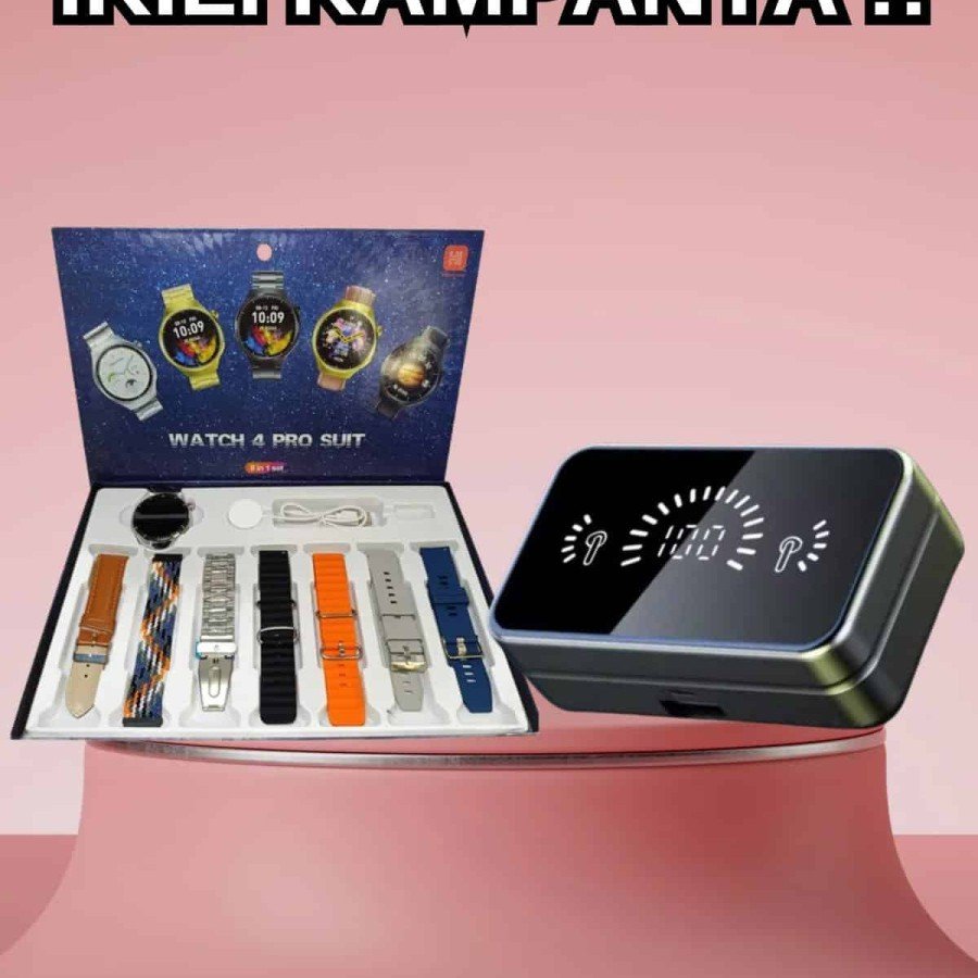 Powerbank Mirrored Bluetooth Headset and Smart Watch Set ANC Feature Touchscreen Powerbank Mirrored Bluetooth Headset and Smart Watch Set ANC Feature Touchscreen