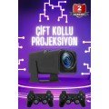 Double Arm Projection Portable Game Projector Full Hd 1080P 4k Projection Gamepad Double Arm Projection Portable Game Projector Full Hd 1080P 4k Projection Gamepad