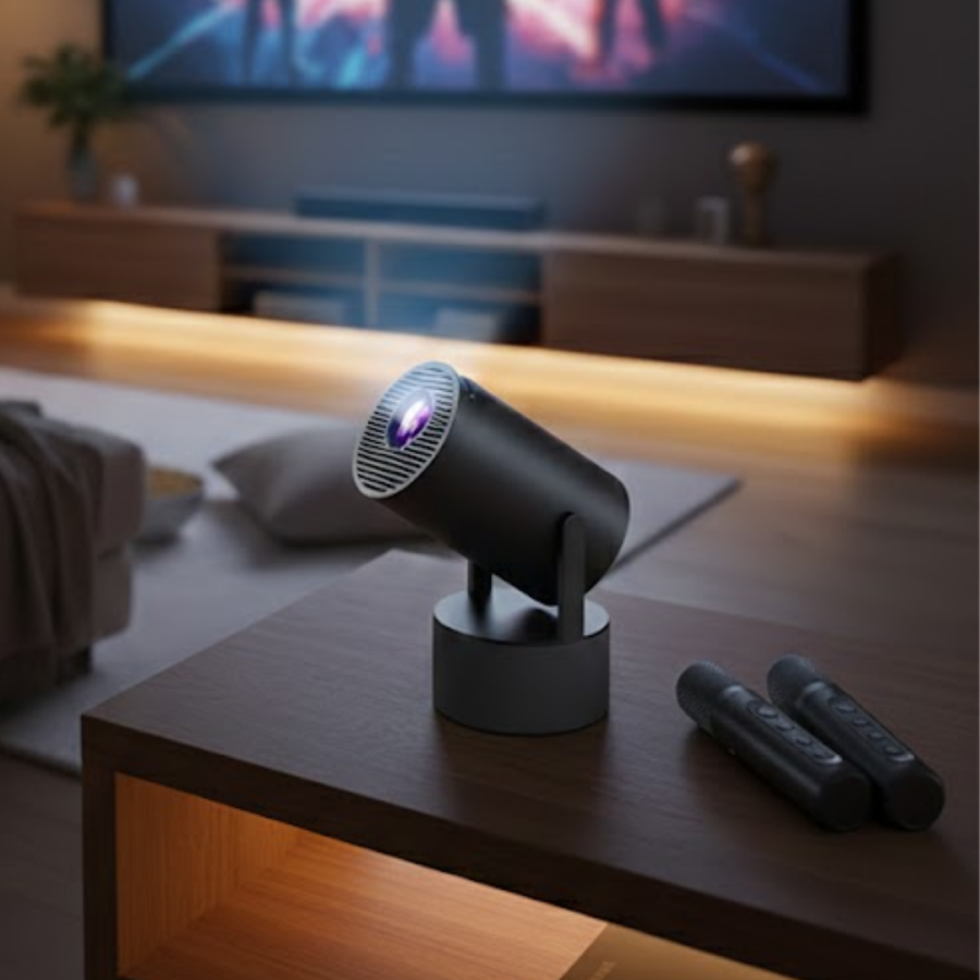 Smart Projector Karaoke 1080P Android with Microphone Smart Projector Karaoke 1080P Android with Microphone