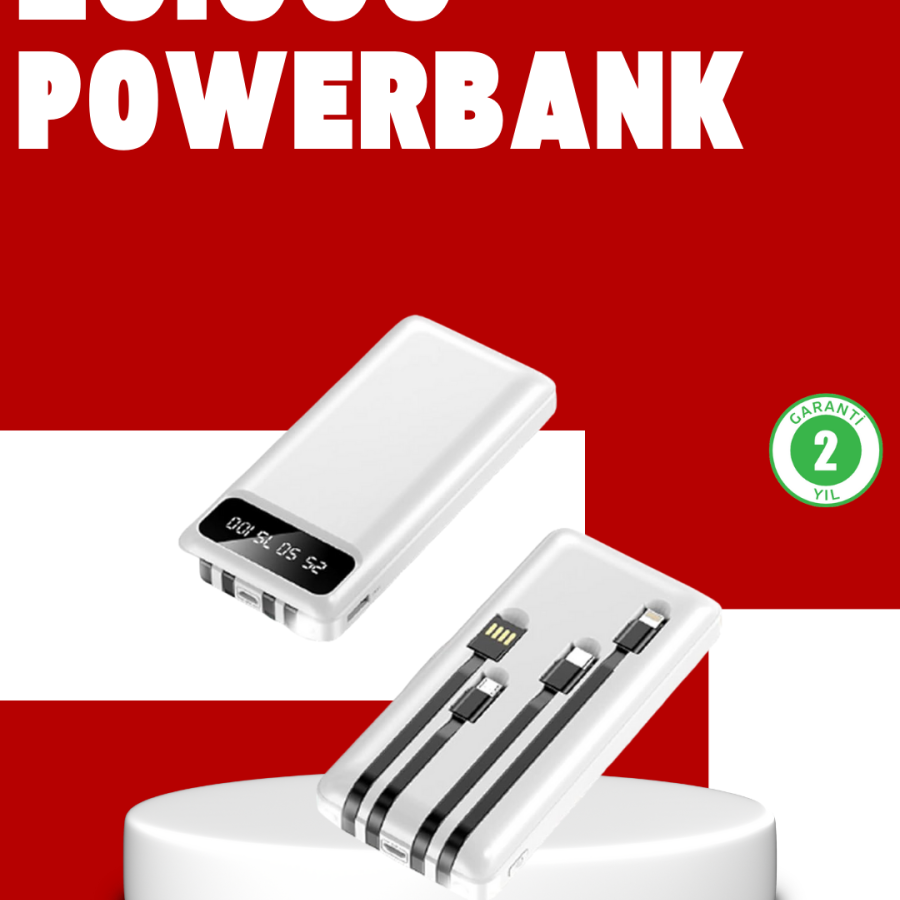 20.000mAh PD Powerbank LED Light LCD Screen Built-in Cable Multiple Input 20.000mAh PD Powerbank LED Light LCD Screen Built-in Cable Multiple Input