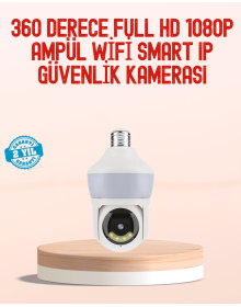 360° Full HD Wi-Fi Smart Bulb Camera with Night Vision