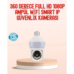 360° Full HD Wi-Fi Smart Bulb Camera with Night Vision
