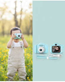 Blue Mini HD Digital Camera Rechargeable Portable Recorder with Video and Photo Shooting