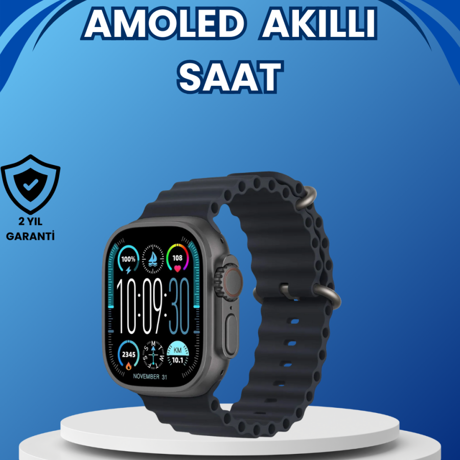 AMOLED Ultra Smart Watch 15 Days Battery Powerful Screen