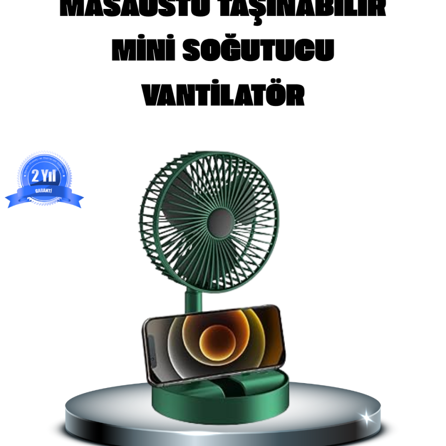 Foldable Rechargeable Mini Fan 3-Stage Speed ​​Adjustable Portable