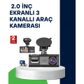 Triple Camera Dash Cam Full HD Night Vision G-Sensor Triple Camera Dash Cam Full HD Night Vision G-Sensor