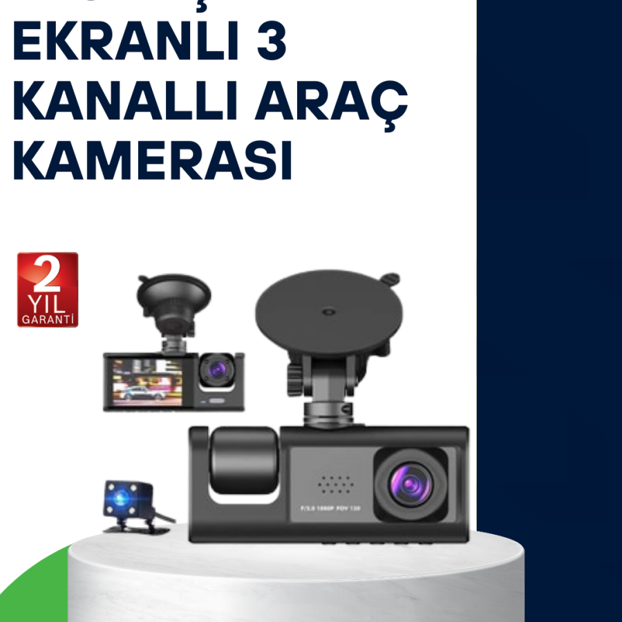 Triple Camera Dash Cam Full HD Night Vision G-Sensor Triple Camera Dash Cam Full HD Night Vision G-Sensor