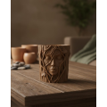 Nature Themed Face Detailed Decorative Vase 3D Tree Pattern Stylish Flower Pot