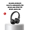 Wireless On-Ear Bluetooth Headset Powerful Bass and Foldable Design