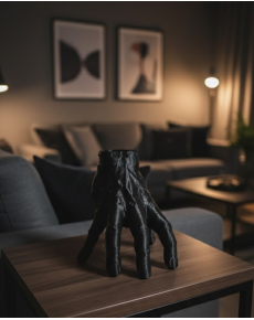 3D Black Hand Decorative Sculpture 27x22 cm Large Size Modern Design