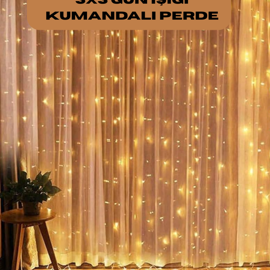 8 Functions Remote Control Daylight Curtain Fairy Led Decorative Light