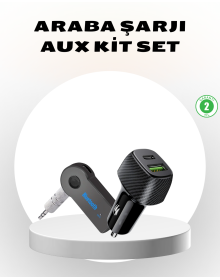Bluetooth AUX Converter and PD Supported Car Charger Set of 2