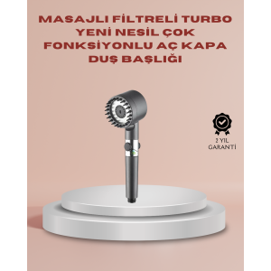 Filtered, Massage Featured Shower Head with On/Off Button