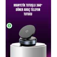 In-Car Magnetic Phone Holder 360° Rotating Vacuum Stand