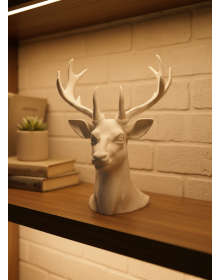 White Deer Figurine 23 cm Decorative Modern Design