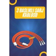 120W Silicone Metal Tip LED Light 3 In1 Charging Cable 1.2m