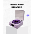 Retro Turntable Speaker Bluetooth AUX USB Type-C Portable with Projector 360° Sound Retro Turntable Speaker Bluetooth AUX USB Type-C Portable with Projector 360° Sound