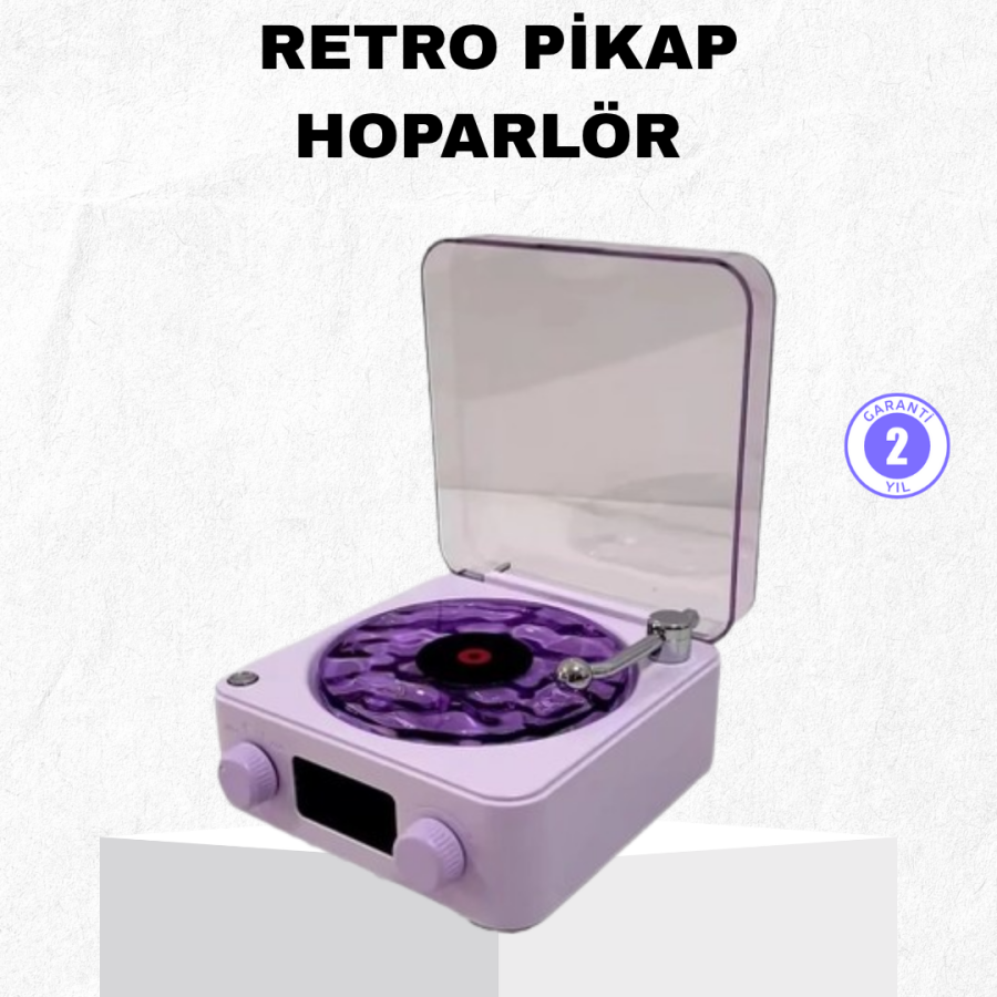 Retro Turntable Speaker Bluetooth AUX USB Type-C Portable with Projector 360° Sound Retro Turntable Speaker Bluetooth AUX USB Type-C Portable with Projector 360° Sound