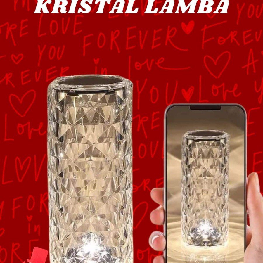 Gift for Valentine s Day Crystal Lamp Valentine s Gift USB Rechargeable Night Light