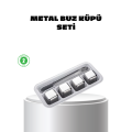 Stainless Steel Metal Ice Cube Set Cooling Without Dilution and Clips Included Stainless Steel Metal Ice Cube Set Cooling Without Dilution and Clips Included