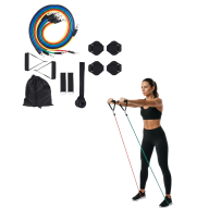 11 Piece Multifunctional Behind-the-Door Exercise Band Home Gym Set