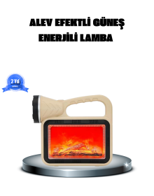 Flame Effect Solar Lamp COB Light Portable Garden Camping Lighting