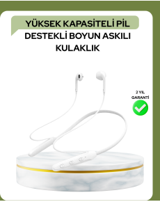 100 Hours Battery Life Bluetooth Wireless Headset with Neck Strap