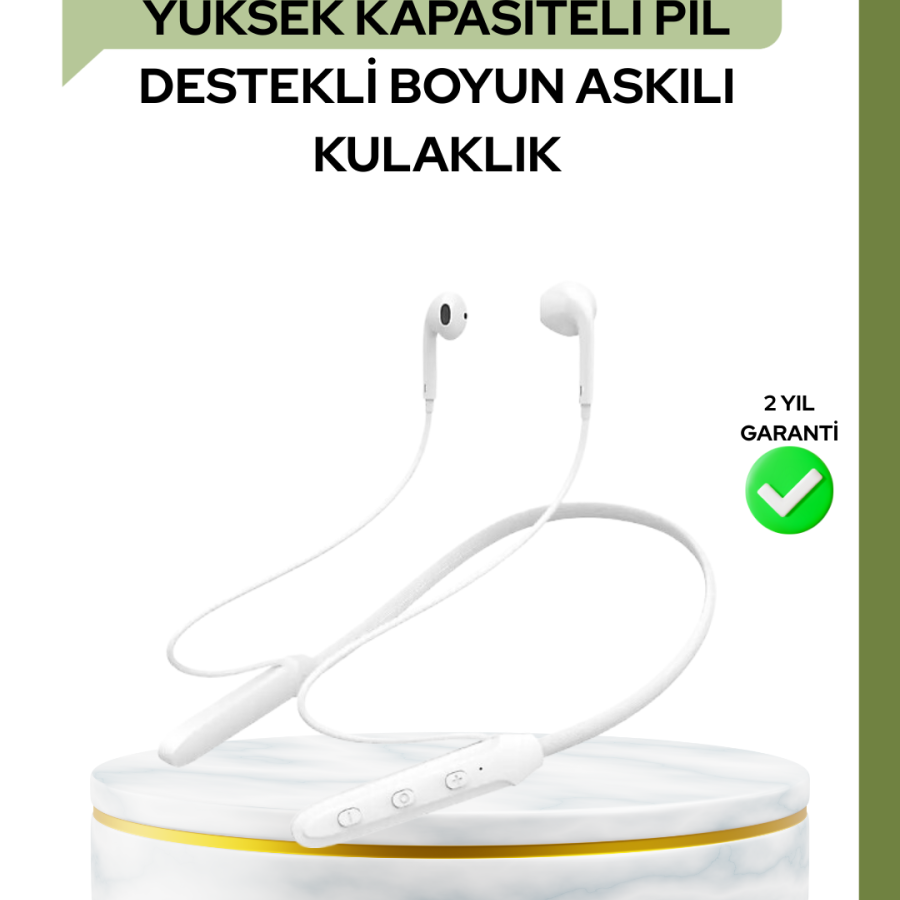 100 Hours Battery Life Bluetooth Wireless Headset with Neck Strap