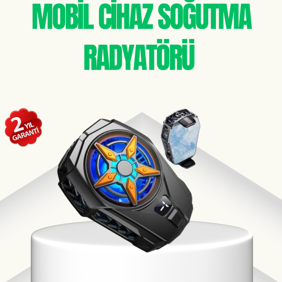 Powerful Phone Cooler Fan With Digital Display For Games