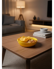 Yellow Snack Bowl Set 4 Pieces 3x12 cm