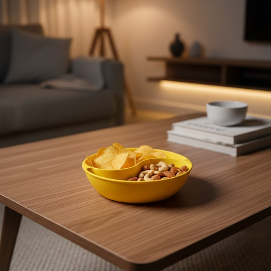 Yellow Snack Bowl Set 4 Pieces 3x12 cm