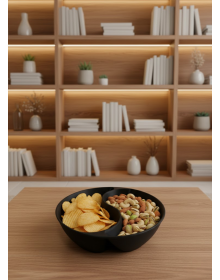 Black Snack Bowl Set 4 Pieces 3x12 cm