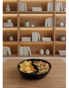 Black Snack Bowl Set 4 Pieces 3x12 cm