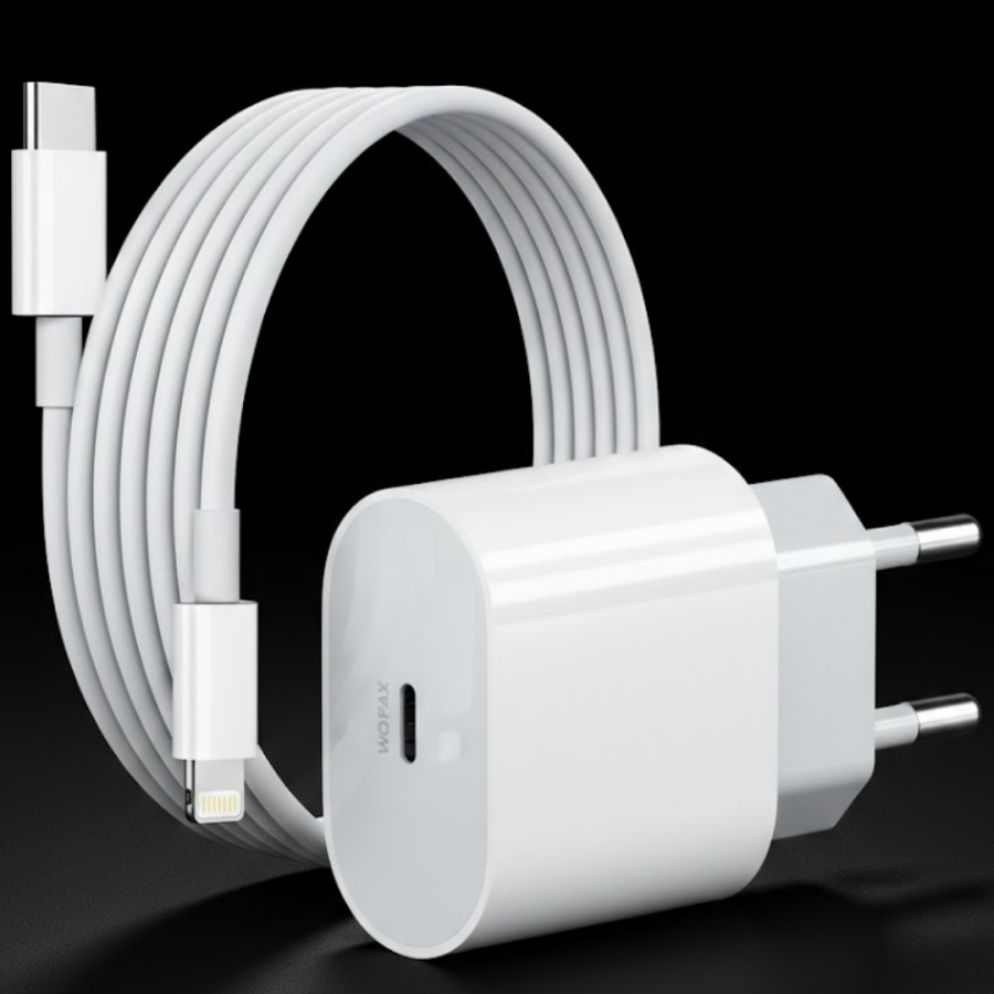 iPhone 14 13 12 11 Compatible 20W Fast Charging Adapter Lightning Cable Set