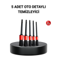 5-Piece Detail Cleaning Brush Set Vehicle Interior Exterior Rim Engine Multi-Purpose