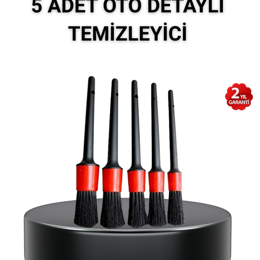 5-Piece Detail Cleaning Brush Set Vehicle Interior Exterior Rim Engine Multi-Purpose