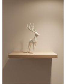 Deer Figure White Modern Living Room and Shelf Decoration