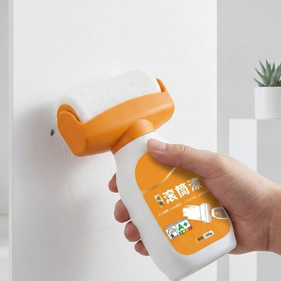 Wall Touch Up Paint Roller 2 in 1 Quick Dry Patching Brush with Chamber