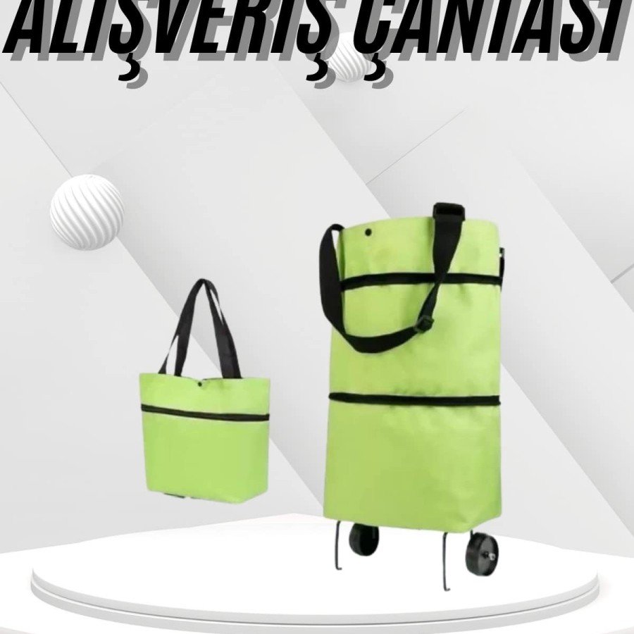 Foldable Wheeled Market Market Arcade Trolley Grocery Shopping Bag