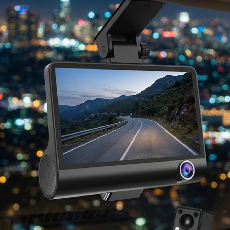 Dual Camera Dash Cam with Full HD 1080P Night Vision and Parking Mode