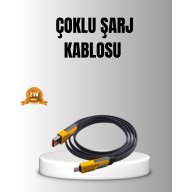 65W 4 in 1 Braided Fast Charging Cable USB-C USB-A Multi-Charge Durable
