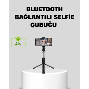 Bluetooth Selfie Stick – 360° Rotatable Head, Wireless Connection