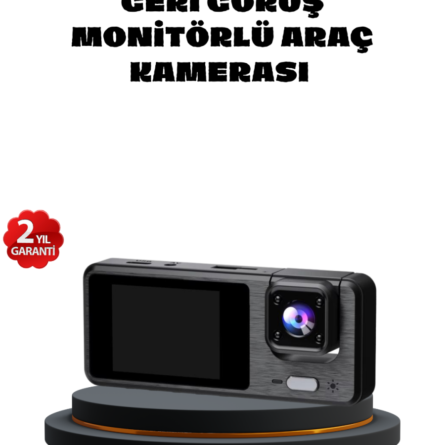 3 Camera Car DVR 1080P Front + HD Rear + Interior Camera Loop Recording 2   Screen