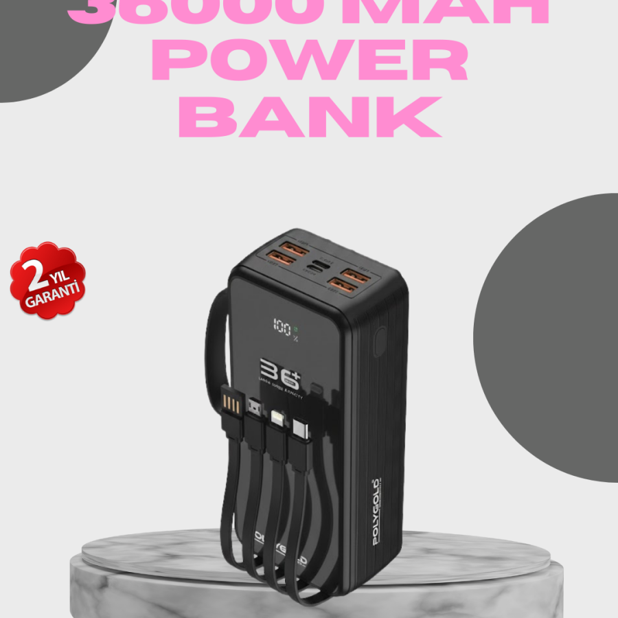 High Capacity Powerbank Fast Charging and Wireless Supported