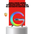 Wireless Charging Atmosphere Lamp with Bluetooth Speaker and Smart Alarm Features Wireless Charging Atmosphere Lamp with Bluetooth Speaker and Smart Alarm Features