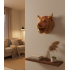 Decorative Golden Gold Wolf Wall Statue Hangable Gift 25x19 cm