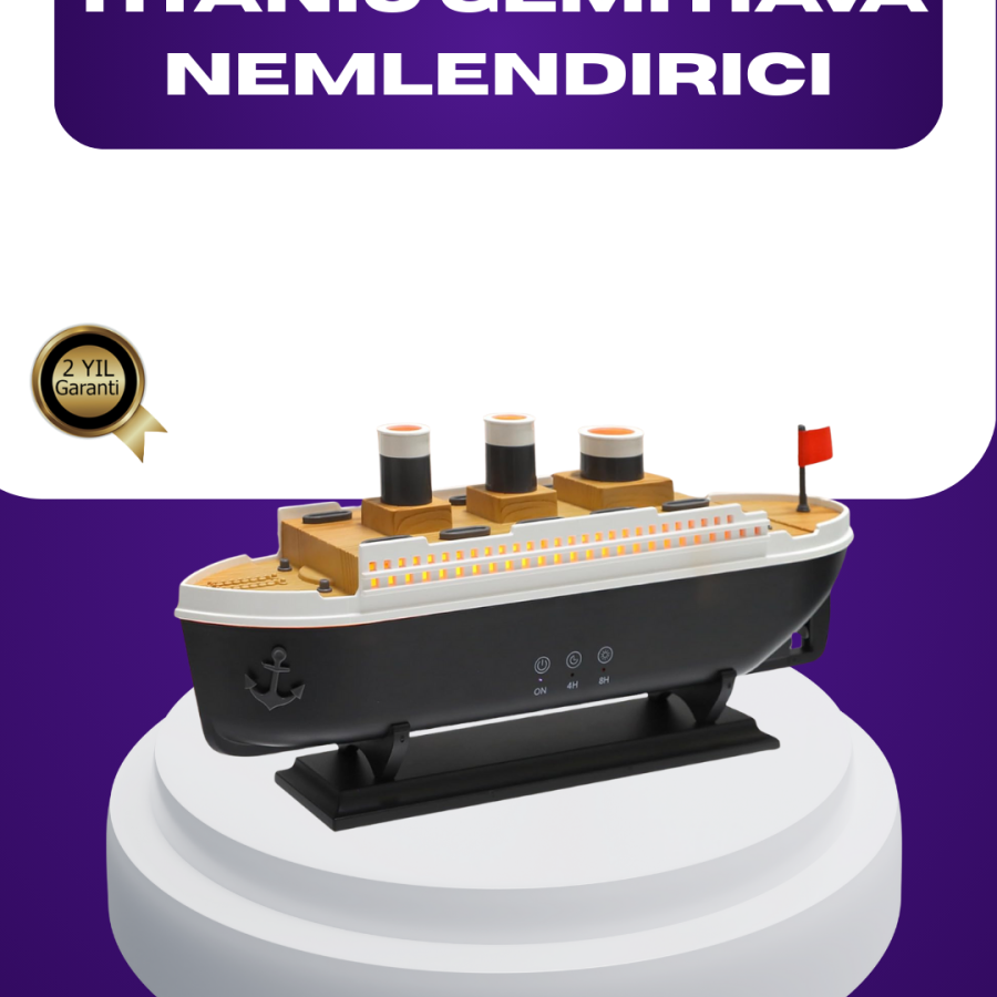 Titanic Ship Design LED Light Air Humidifier Steam Effect Room Diffuser