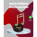 Rotating Music Box with Golden Note Figure Decorative Music Box