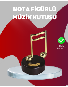 Rotating Music Box with Golden Note Figure Decorative Music Box