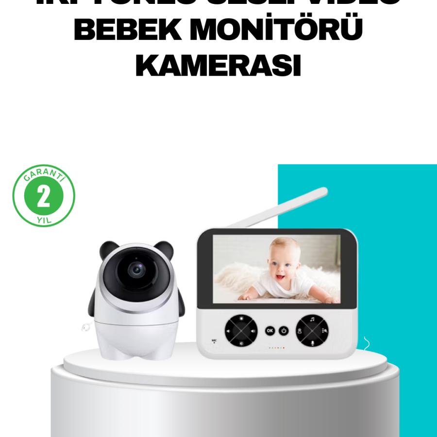 720P Baby Camera Remote Control Night Vision Monitor